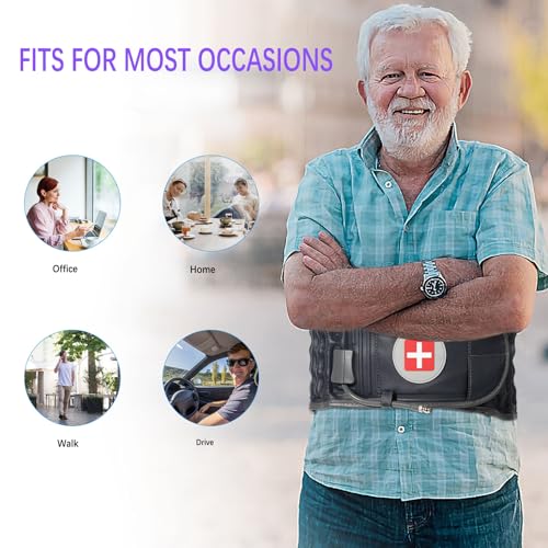 Decompression Back Belt for Pain Relief,Lower Back Traction Device for Women and Men One Size Fits 29-49 inches Waist (Blue)
