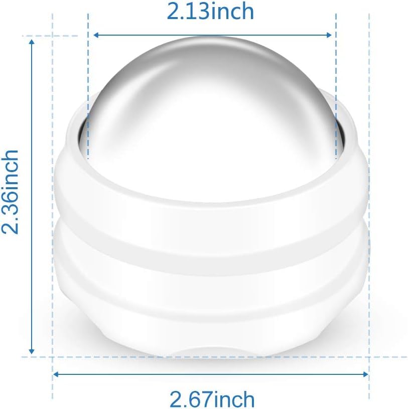 Cold Massage Roller Ball - Gifts for Boyfriend Him Men Women, Stays Cold for 6 Hours, Muscle Recovery Tools,Personal Care Massage Essentials,Rapidly Relieve Muscle Pain and Tension - color: White