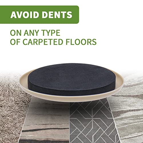 Furniture Sliders for Carpet 8 PCS - 3 1/2" Beige - size: 8 PCS 3 1/2 inch Beige