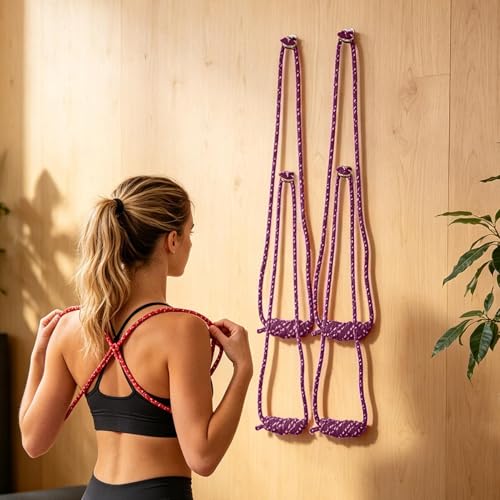 Flexibility Assistance Band - Leg Stretcher Belt, Door Anchors Loop with Multi Grip Numbered Slots, Physical Stretching Ribbon, Muscle Tension Webbing, Foot Extender Web for Improving Mobility