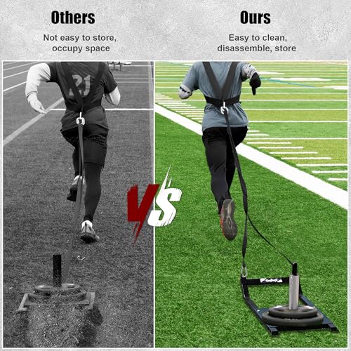 GanFindX Workout Weight Sled for Speed & Athletic Strength Training - color: Gray