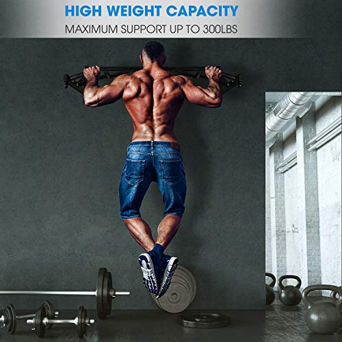 Yes4All Heavy Duty Wall Mounted Pull Up Bar – Multi-Grip Pull Up Bar Ceiling Mount / Ceiling Mount Pullup bar / Chin Up Bar for Home Gym Workout - color: D. Multi-Grip