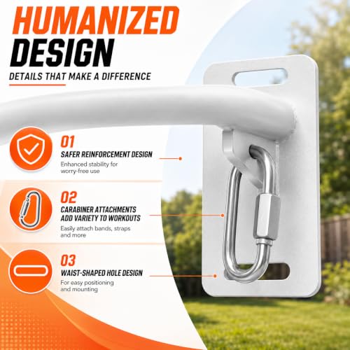 Wall Mounted Pull Up Bar - Heavy Duty Chin Up Bar, Pull-Up Bar for Garage, Joist, Wall Mount - Multifunctional Fitness Bar, Supports up to 600 Lbs - color: White01