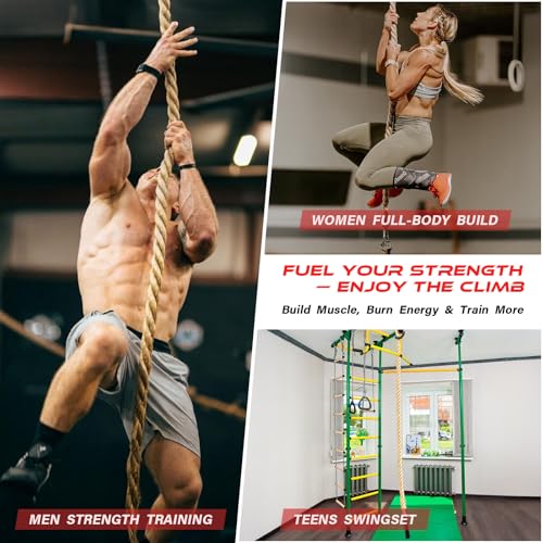 Climbing Rope Gym Workout - 10FT 15FT 20FT 25FT 30FT 35FT Heavy Duty Jute Thick Ropes for Adults Strength Training Outdoor Tree Swing Indoor Home Fitness Exercise - 1.5 Inch - size: 10FT