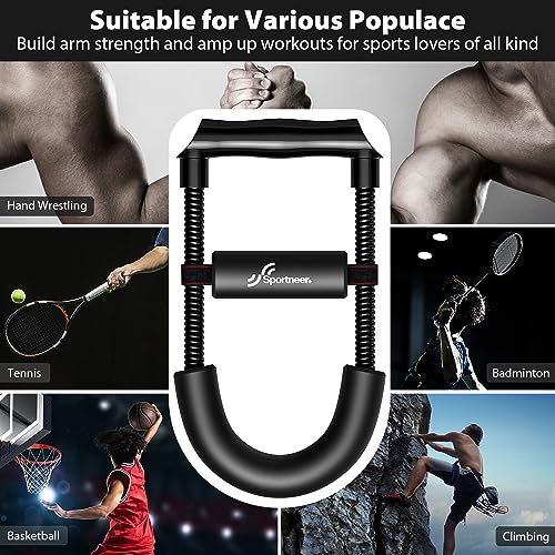 Sportneer Forearm Strengthener Wrist Exerciser with Adjustable Tension - style: Tension: 5kg/11 lbs - Length: 11.4"