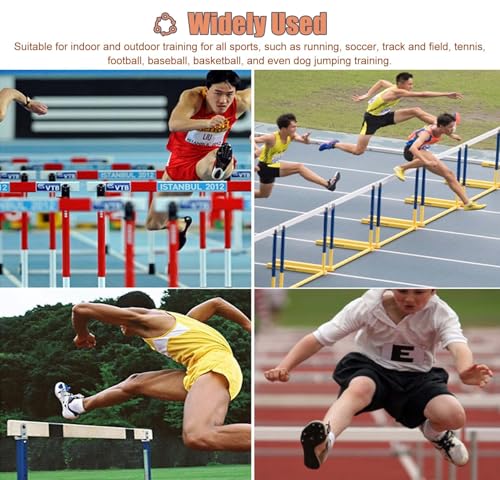CMYUN School Gym Hurdles Training Equipment, Foldable Speed Agility Obstacle/Adjustable Track & Field Hurdles, Professional Hurdles for Adult Kid