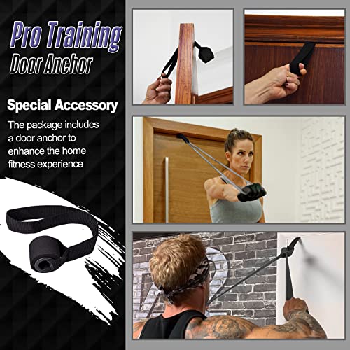 Resistance Band Pull Up Assistance Bands Sets Resistance Heavy Duty Exercise Stretch Fitness Bands for Stretching Power Lifting Workout Training with Instruction Guide