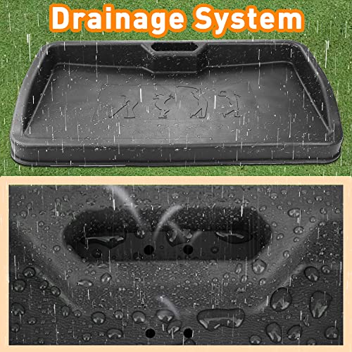 Heavy Duty Golf Ball Tray - with Cell Phone Holder Record Golf Swing - 100 Ball Capacity - High Impact Rubber Golf Tray Compatible with All Hitting Mats