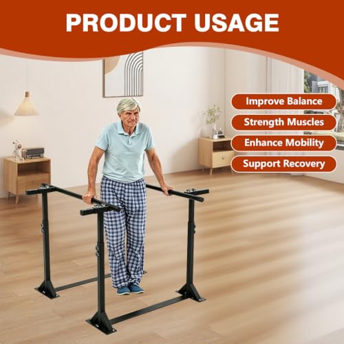 Parallel Bars for Physical Therapy 670LBS Steel Adjustable Height & Width