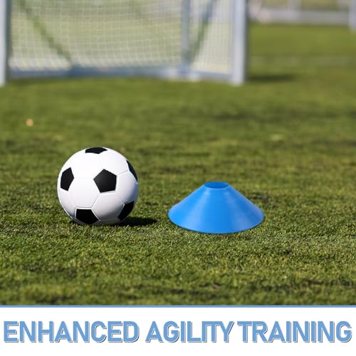 Outanaya 15pcs Soccer Training Cones Agility Markers for Football Basketball Sports Drills Plastic Set for Speed and Coordination Practice