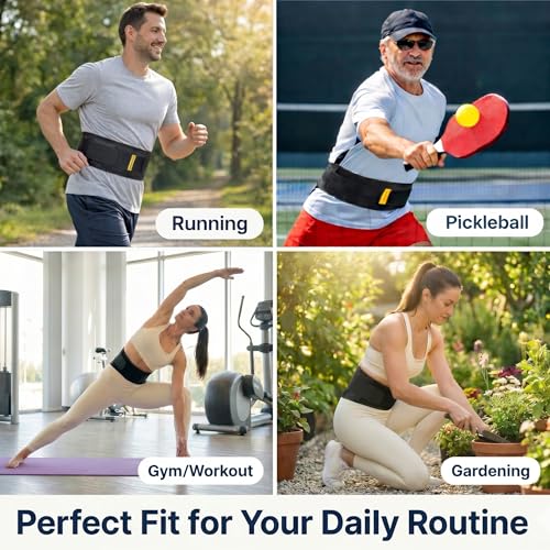 Breathable Back Brace for Lower Back Pain Relief – Lightweight 3D Air-Mesh Lumbar Support Belt with Dual-Adjust Pulley System – Ventilated Low-Profile Design for Sciatica, Herniated Disc, Driving & All-Day Wear
