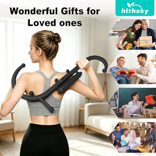 Trigger Point Massage Tool, Manual Back & Neck Massager Stick | Manual back massagers for neck & shoulder massage. Precision s-hook release tool provides deep tissue muscle knot pain relief