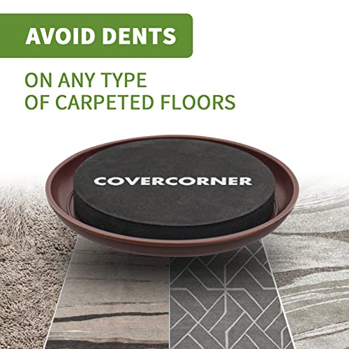 Furniture Sliders for Carpet 8 PCS - 4 3/4" Brown - size: 8 PCS 4 3/4 inch Brown