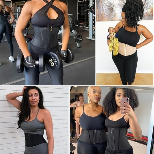 Waist Trainer for Women Latex Corset Shapewear Faja Body Shaper Hourglass Bodysuit, Tummy Control Sport Workout - size: Large