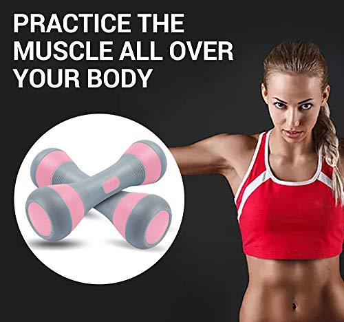 Nice C Adjustable Dumbbells, Neoprene Hand Weights - style: Pink 11lb Pair