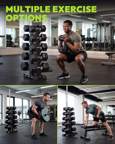 HANDBODE A-Frame Dumbbell Rack Heavy Duty Weight Stand for Dumbbells, Space-Saving Metal Storage Organizer, Sturdy Dumbbell Holder for Home Gym - style: 1 X 5-Tier A-Frame with Landmine Attachment