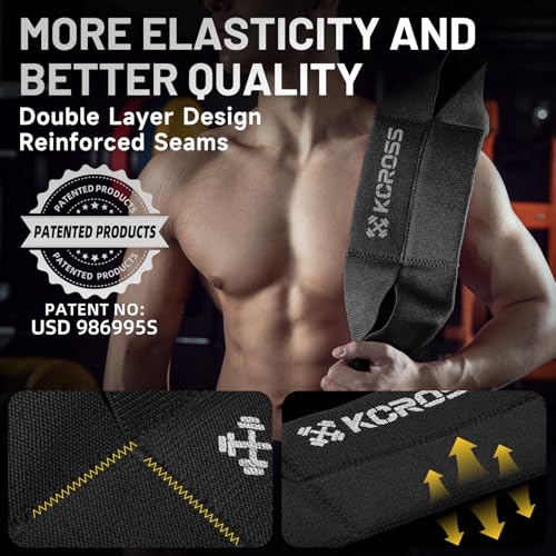 KCROSS Bench Press Band for Men and Women, Weight Lifting Bench Press Band, Push Up Exercise Bench - color: Black, size: M(7.6in)