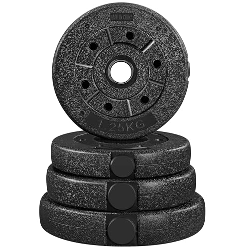 Yaheetech 66LB Weight Dumbbell Set Fitness Adjustable Cap Gym/Home Barbell Plates Body Workout for Women Men Strength Training Black