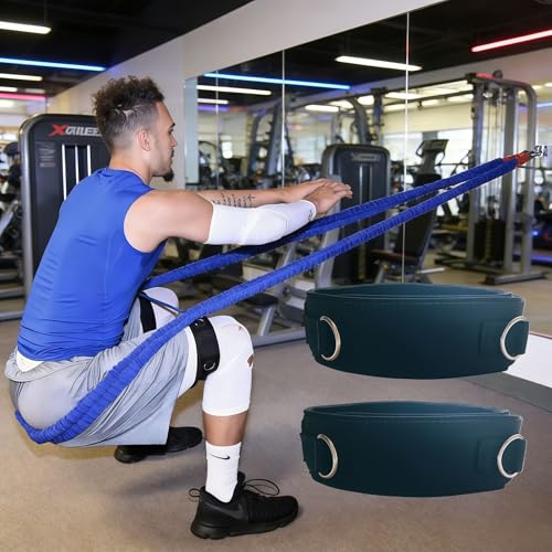 2Pcs Fitness Thigh Straps Soft Neoprene Padded High Leg Lift Fitness Exercise Attachment Adjustable Thigh Resistance Belt, for Running Football Taekwondo Training Band