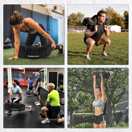 Adjustable Sand Bags for Working Out,Sandbags for Workout for Yoga, Strength Training and Full-Body Workouts - size: 50-125 LB