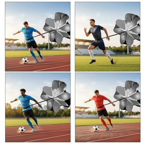 Running Speed Training, 56 inch Speed Drills Resistance Parachute Running Sprint Chute Soccer Football Sport Speed Training