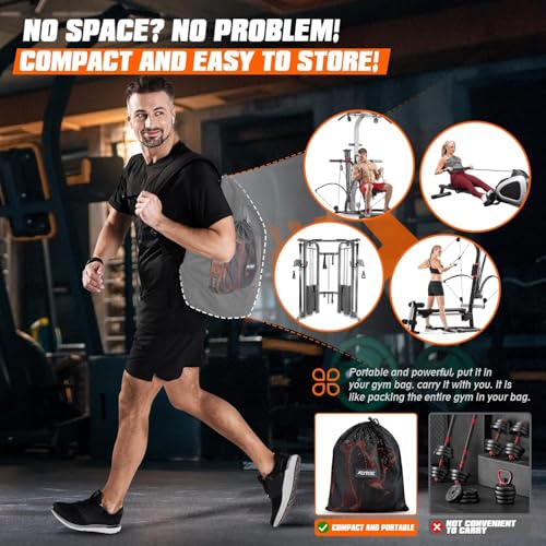 KUTIZE Resistance Bands, Exercise Bands with Handles, Door Anchor, Heavy-Duty Tricep Workout Equipment for Pushdowns, Bicep Curls, Face Pulls, Home Gym Equipment Training for Back, Abs, Triceps