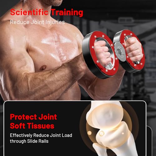 Arm Training Wheel, Hand Trainer and Forearm Trainer, Adjustable Arm Trainer for Wrist, Shoulder & Chest, Punch Speed Trainer and Martial Arts Arm Strength Device - color: Black & Red