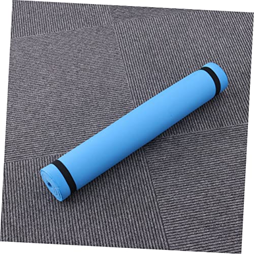 Portable Anti-slip Eva Yoga Mat for Exercise and Fitness Lightweight Non-toxic Outdoor Mat for Hot Yoga Aerobics and Stretching Routines Blue