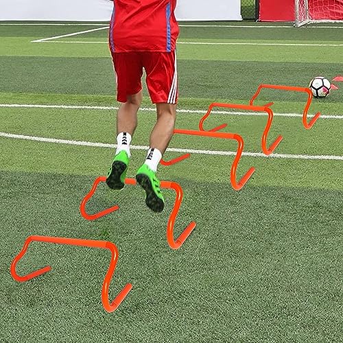 Professional Agility Ladder Speed Training Equipment Set-20ft Agility Ladder,12 Soccer Cones, 4 Agility Hurdles, Running Parachute, Suitable for Soccer Football Basketball Training - color: yellow