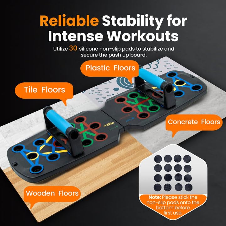 Push Up Board Fitness, Portable Dismountable 17 in 1 Push Up Bar at Home Gym, Multi-functional Pushup Stands Professional Strength Training Equipment For Man and Women - color: BLACK-1
