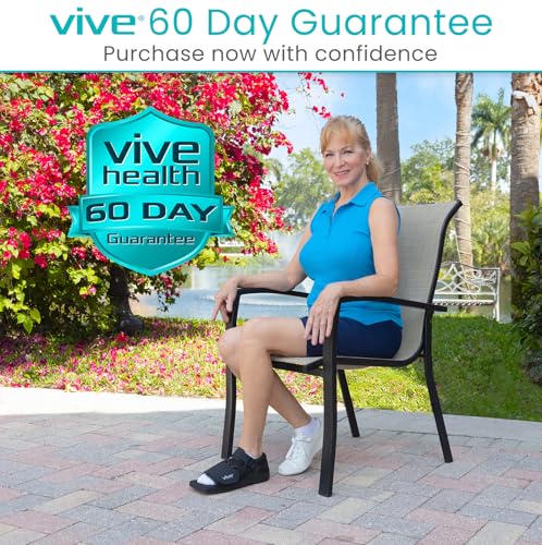 Vive Post Op Shoe - Lightweight Medical Walking Boot with Adjustable Strap - Orthopedic Recovery Cast Shoe for Post Surgery, Fractured Foot, Injured Toes, Stress Fracture, Sprains - Left or Right Foot - size: Large