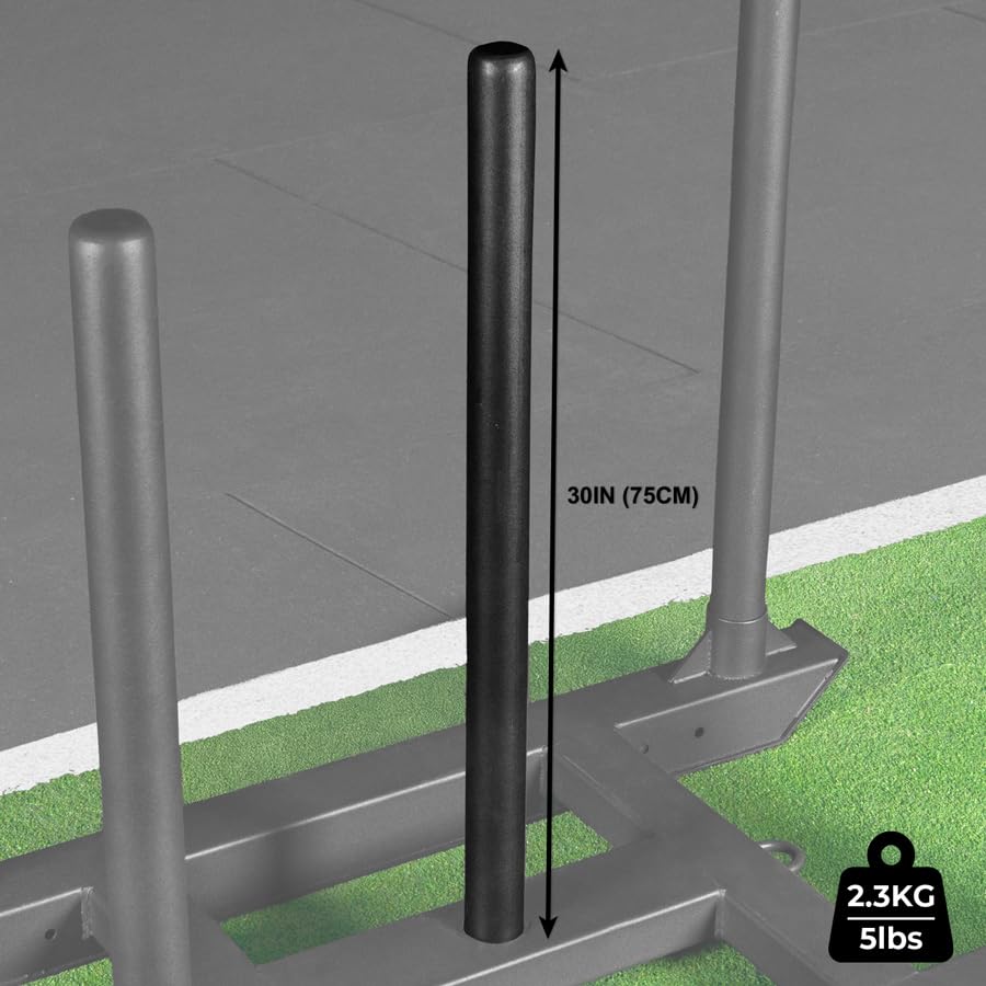 FORZA Competition Weight Sled | Heavy-Duty Steel Sled for Gym & HYROX Training – Removable Uprights with Optional Dual-Handle Attachment - style: With Double Handle Attachment