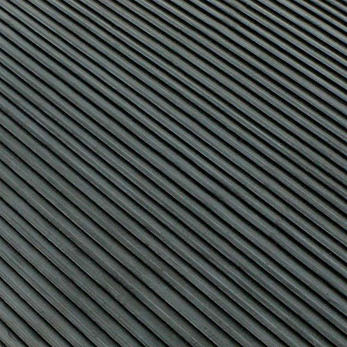 Rubber-Cal 03_167_W_RC_15 Ramp Cleat Non-Slip Outdoor Rubber Floor Mats, 0.13 inch Thick X 3ft X 15ft, Black