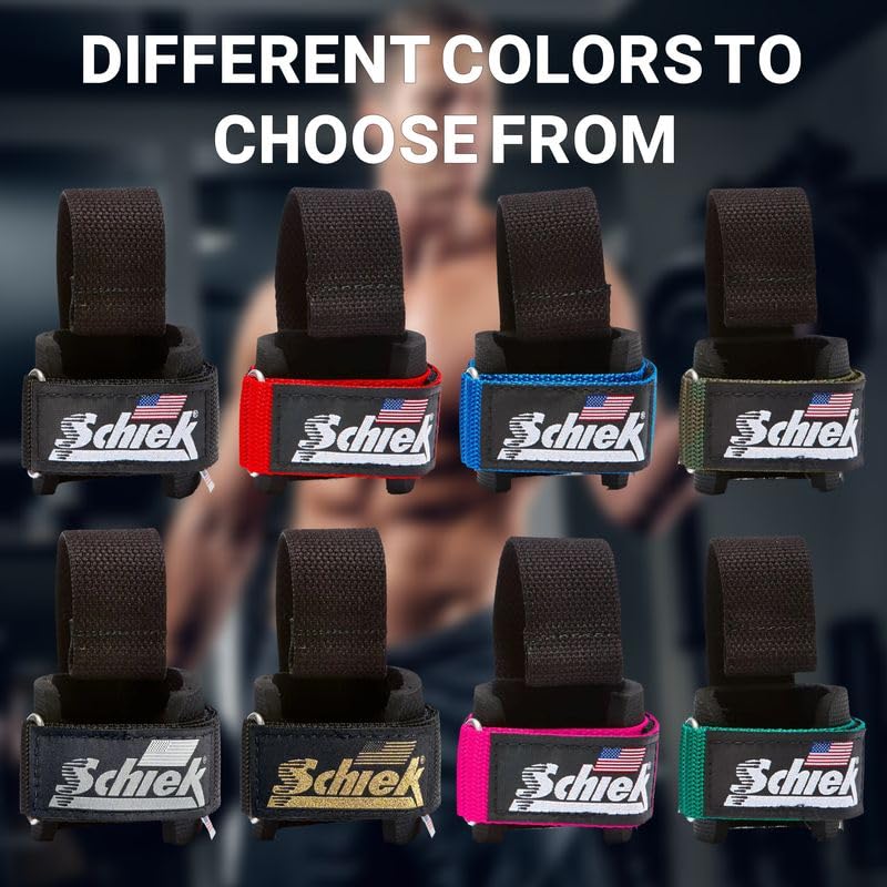 Schiek Sports Model 1000-DLS Deluxe Dowel Lifting Straps - color: Gold