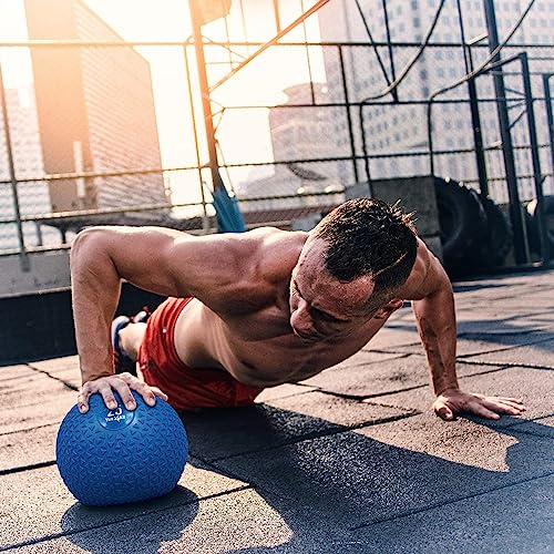 Yes4All Slam Balls, 10-40lb Weighted Ball Weight, Durable PVC Sand Filled Workout Dynamic Slam Ball for Core Strengthen