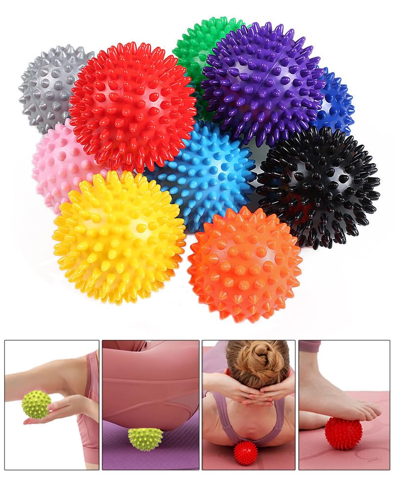 3" Hard Prick Massage Ball, Massage Roller for Plantar Fasciitis, Muscle Soreness Massage Ball - Exercise, Relaxation Massage Ball, Pack of 1 (Neon Green) - color: Neon Green