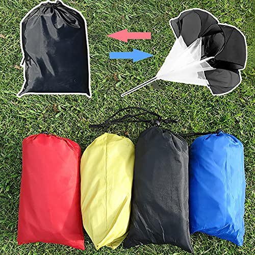 Resistance Parachute Running Speed Training, 57 in Speed Chute with Carry Bag,Resistance Running Parachute for Football Training Kids/Adults(Color:Red) - color: Red