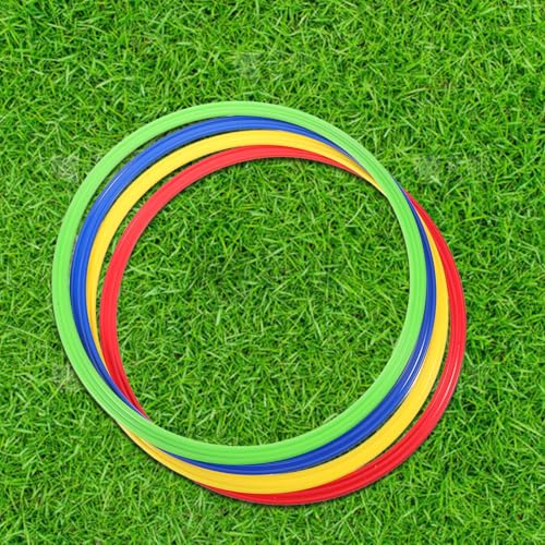 BESTonZON 4pcs Versatile Training Aid Soccer Agility Rings Plastic Training Circles for Enhanced Coordination Sports Performance