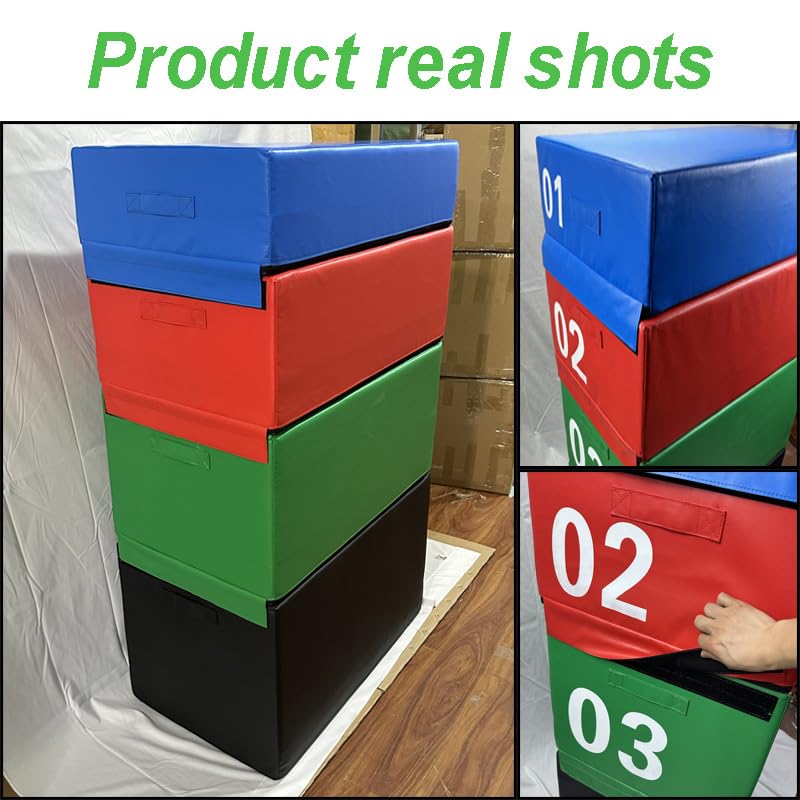 Gymnastics Jump Box, Waterproof, wear-Resistant, Easy-to-Clean Soft Jump Box Set, Suitable for Home, Gym, School, for Training Jumping Ability and Explosive Power(Size:90 * 55 * 40cm)