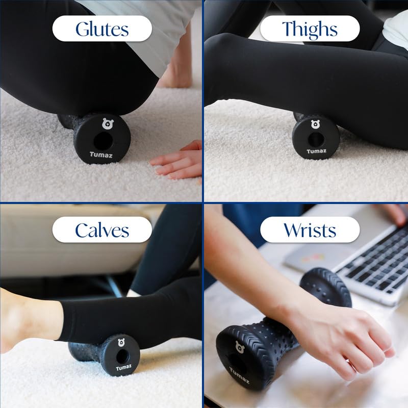 Tumaz Foot Roller for Plantar Fasciitis Relief,Foot Massage Roller for Alleviate Planter Fasciitis Pain,Arch Pain,Trigger Points & Deep Tissue, Portable - Reflexology Tool,Black - color: Black