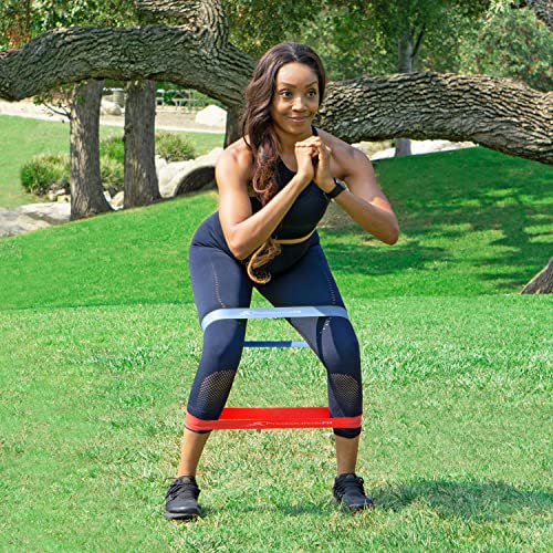 ProsourceFit Loop Resistance Bands Set of 3, 2-inch Wide for Leg Exercises and Physical Therapy