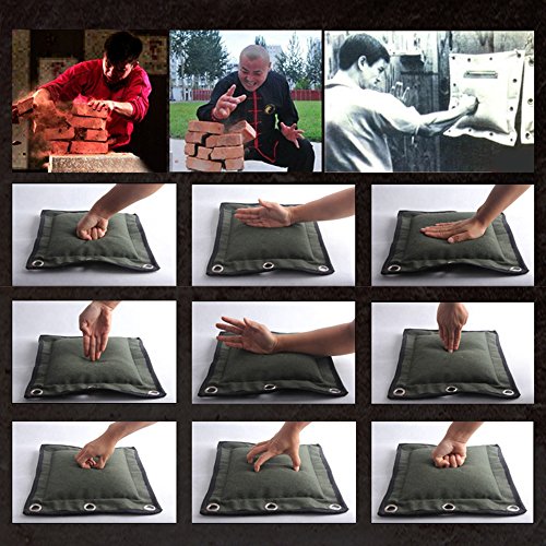 KIKIGOAL Wing Chun Kung Fu Wall Bag Kick Boxing Striking Canvas Punch Bag Sand Bag - color: no leather