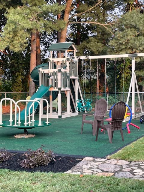 Elevate Rubber Playground Tiles - 1" Thick High Density Interlocking Shock Absorbent Safety Tile for Playgrounds, and Exercise Equipment - 20" X 20" (1 Tile - 2.7 Sq. Ft. - Brown)