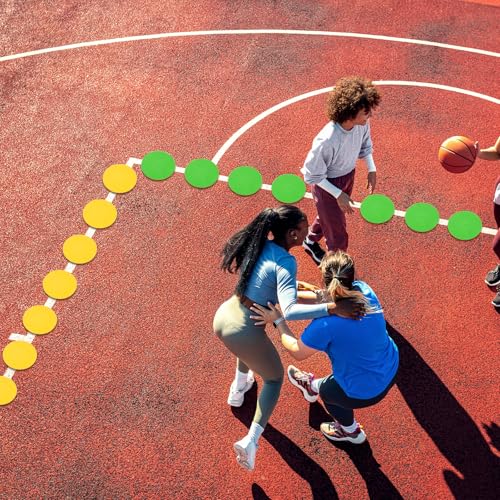 PATIKIL Spot Markers, Non-Slip Floor Dots Agility Markers Flat Field Cone Poly Dot - color: Black