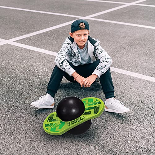 New Bounce Pogo Ball for Kids – Trick Pogo Board for 7, 8, 9, 10 Year Old Boys, Outdoor Birthday Gifts - Pogo Balance Bounce Ball - color: Green