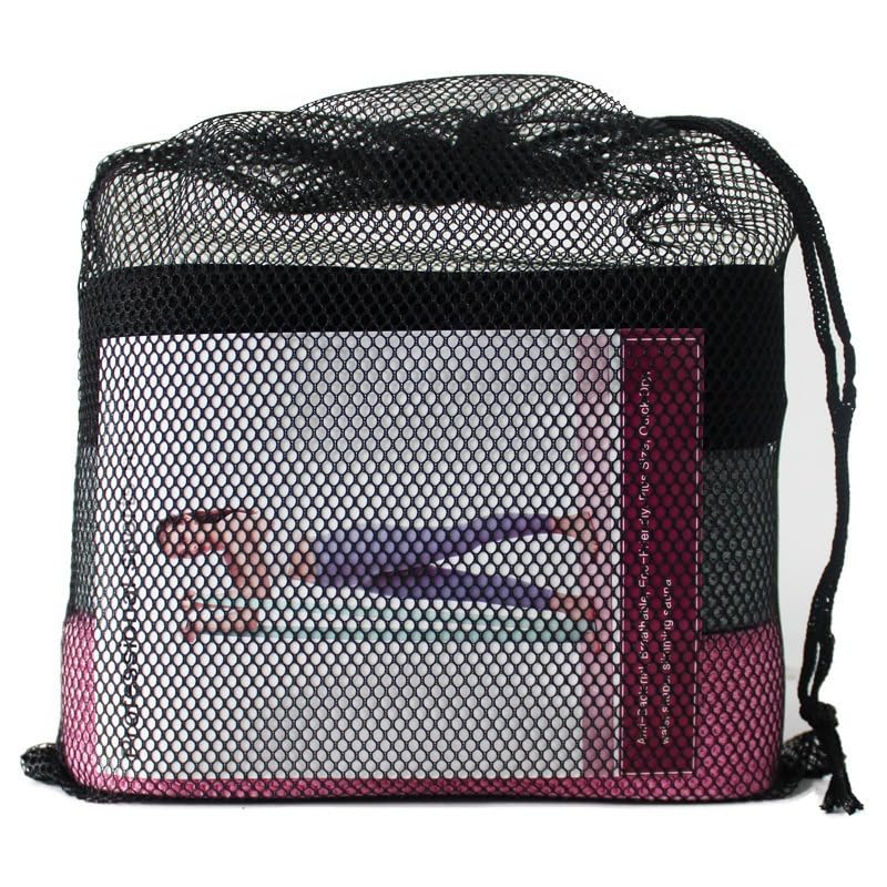 Booty Bands, Exercise Bands for Squats Yoga Strength Training, 3 Resistance Levels Non-Slip Workout Bands with Mesh Storage Bag