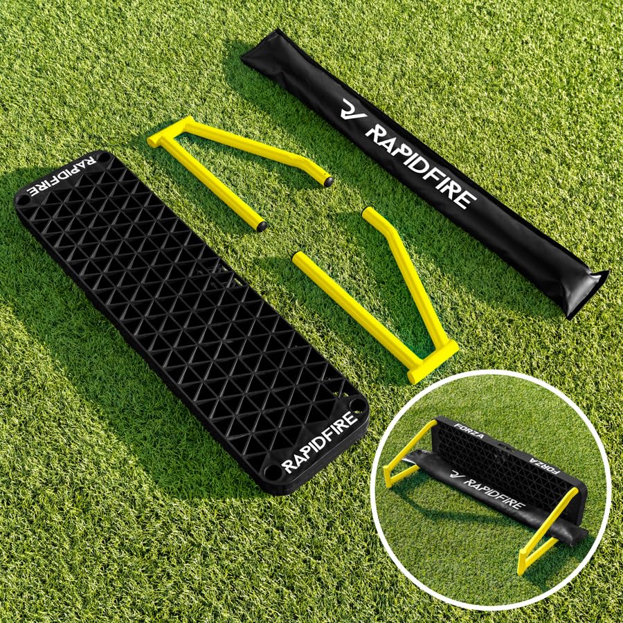 FORZA METIS x RapidFire Interactive Wave Rebound Boards | Reaction Soccer Training Equipment with App-Enabled Lights - Improve Speed, Agility, and Ball Control - size: XL (46In x 12.5In), style: 8x Lights & 6x Boards