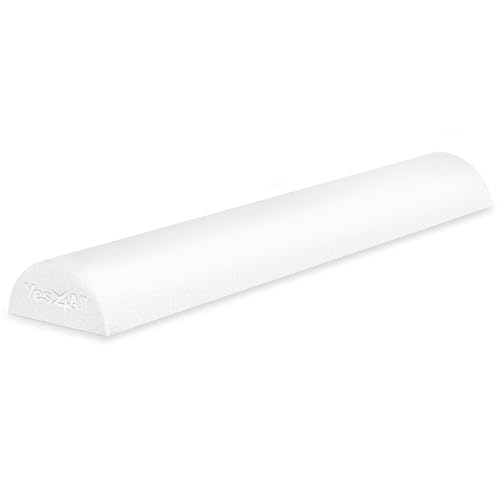 Yes4All Medium Firm Half Foam Rollers for Post-Workout Relaxation, 12/18/24/36 inch PE Foam Roll for Back Massage & Yoga Exercise