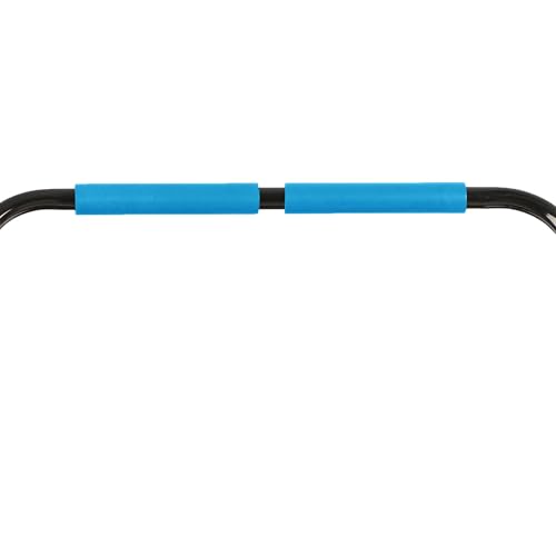 Foldable Mini Trampoline Home Gym Fitness Rebounder with 5 Level Adjustable Handle, Supportive 440 lb Capacity Workout Equipment, 40", Blue