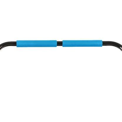 Foldable Mini Trampoline Home Gym Fitness Rebounder with 5 Level Adjustable Handle, Supportive 440 lb Capacity Workout Equipment, 40", Blue